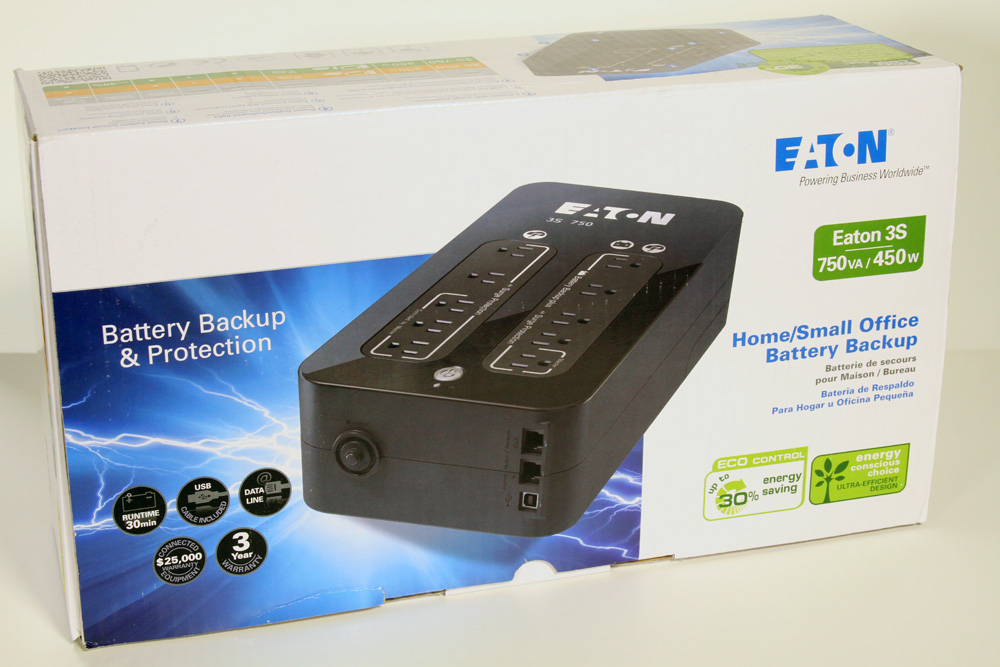 Just Delivered: Eaton 3S 750VA / 450 watt Battery Backup UPS