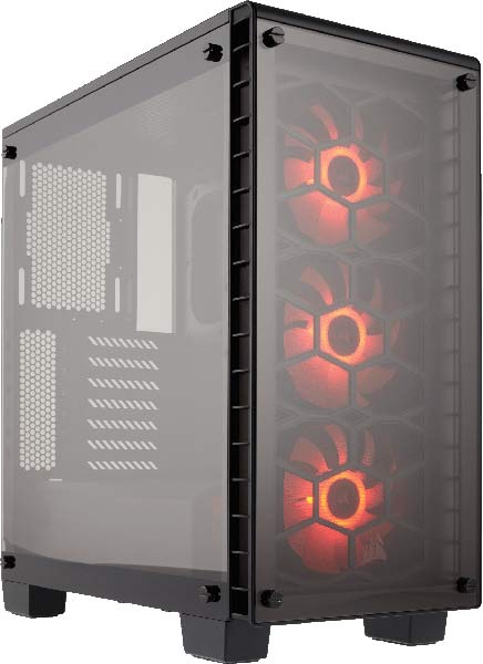 If you are going to go RGB, tempered glass is a wise choice; Corsair’s Crystal 460X case