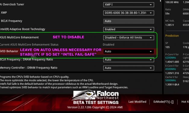 Falcon Northwest Mitigation Strategy Paves Way to Fixing Intel 13th and 14th Gen Stability Woes