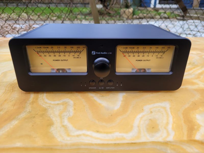 The Fosi Audio LC30 VU Meter Amplifier And Speaker Selector